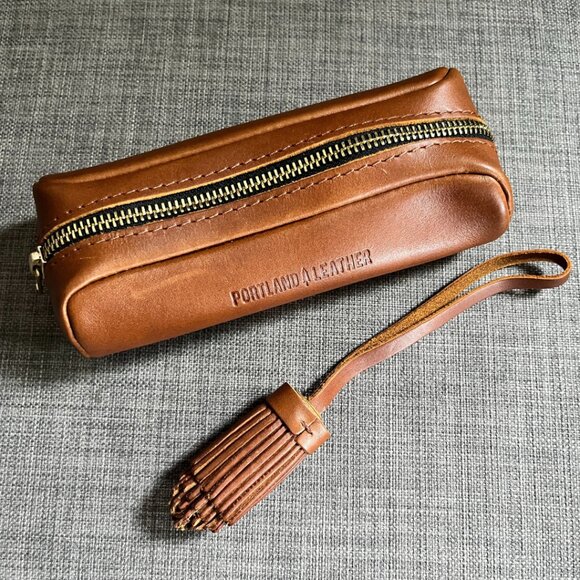 Portland Leather Handbags - Portland Leather HONEY​ ballpark & pom tassel